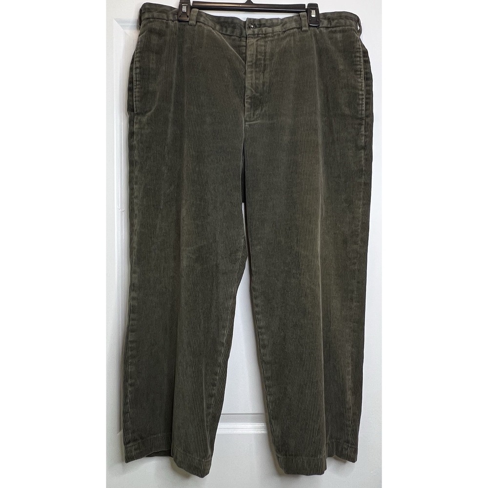 Brooks Brothers Hudson Corduroy Pants Mens 40x27 Olive Green French Fabric Vtg
